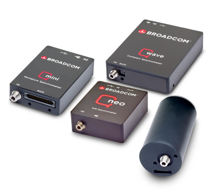 Pictire of the Broadcom Qwave, Qmini, Qneo and Qtube
